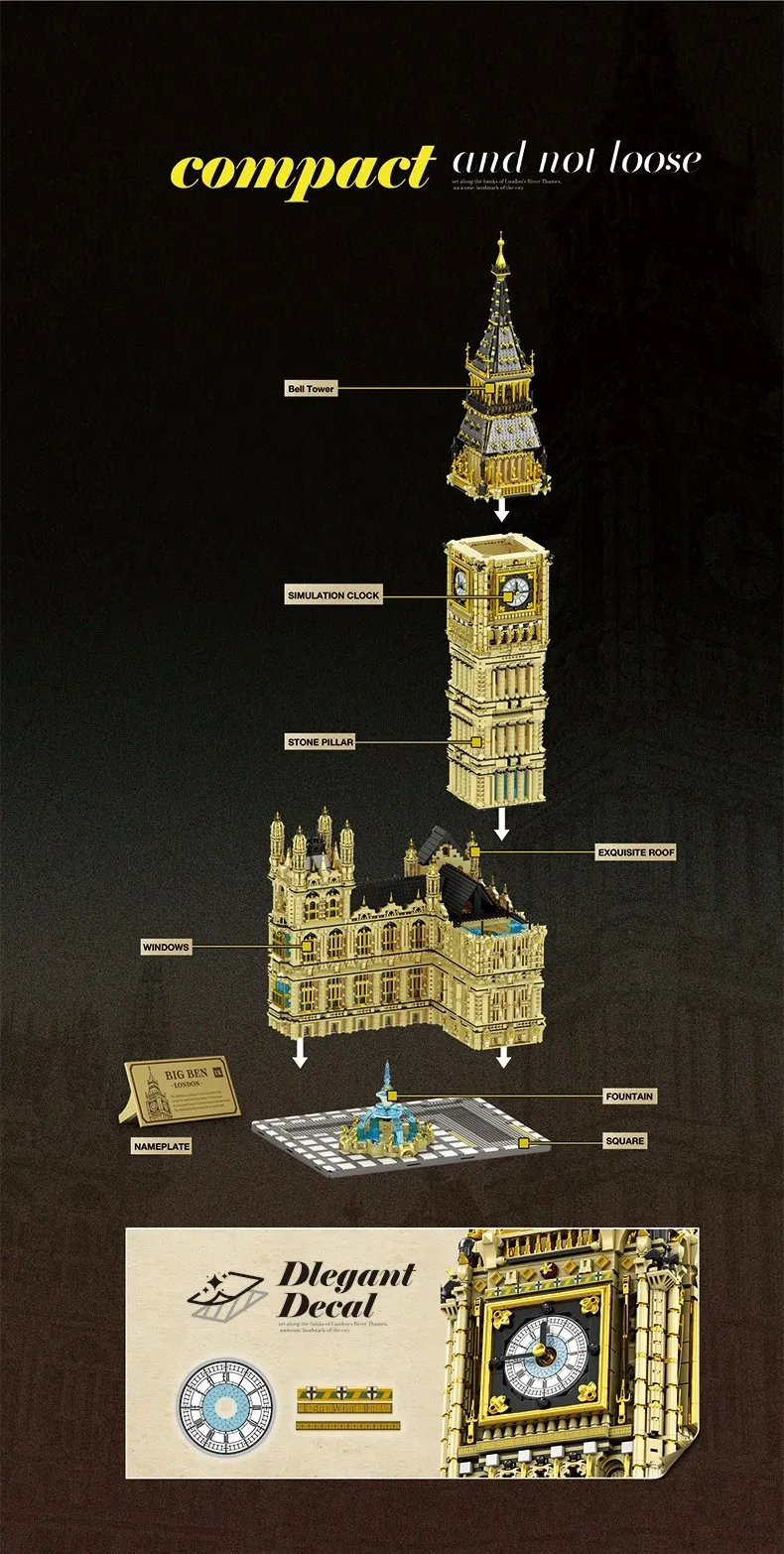 REOBRIX 55012 bricks - Big Ben - 13,825 pieces